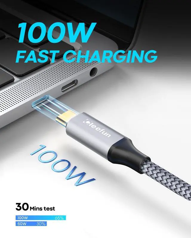 Alt view image 3 of 7 - Short USB-C Extension Cable (1ft, 2-Pack), USB-C Male to Female, 10Gbps Data & 4K Video Sync, 100W Fast Charging for Laptop, Tablet, Phone