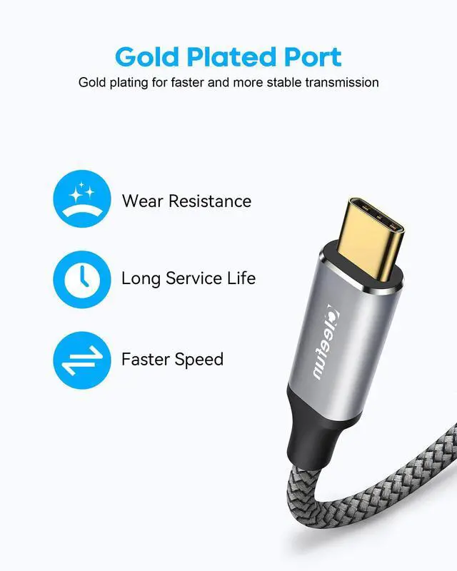 Alt view image 6 of 7 - Short USB-C Extension Cable (1ft, 2-Pack), USB-C Male to Female, 10Gbps Data & 4K Video Sync, 100W Fast Charging for Laptop, Tablet, Phone