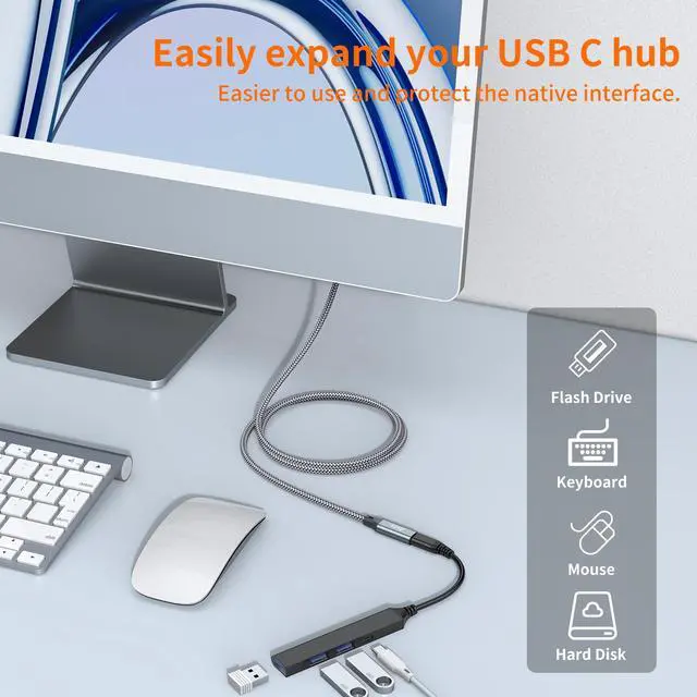 Alt view image 5 of 6 - USB C Extension Cable (3.3Ft/1m/10Gbps), USB 3.2 Type C 3.1 Male to Female Extension 100W/5A Charging & Sync for USBC Hub/PSVR2/iPhone 15 16 17 pro max/MacBook Air M2 Pro/iPad/Mag Safe Charger