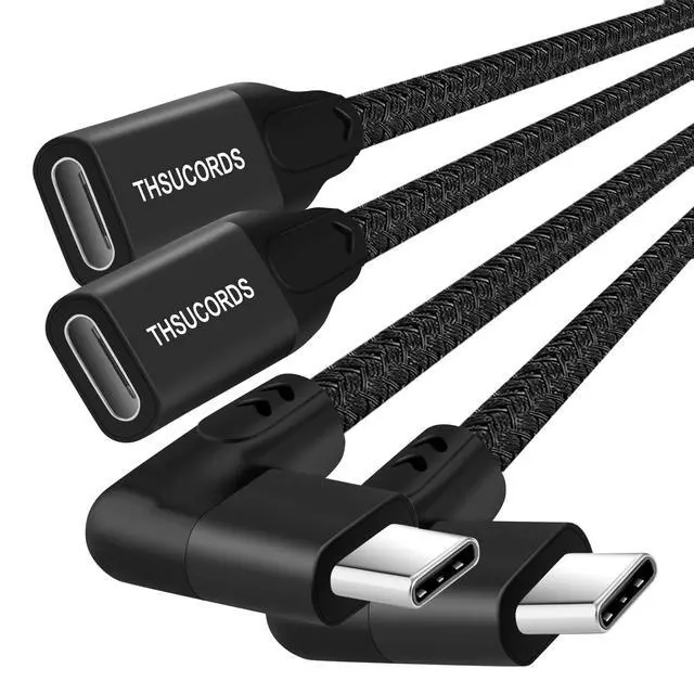 Alt view image 7 of 7 - 100W USB C Extension Cable 0.3FT, 10Gbps 90 Degree Right Angle USB C 3.2 Male to Female 4K Video Extender Fast Charging Cord Compatible with MacBook,iPad Pro,Nintendo Switch,Steam Deck