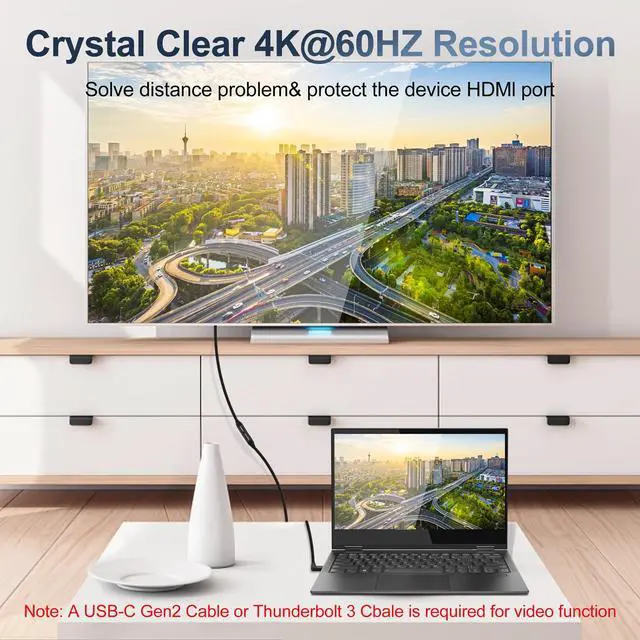 Alt view image 4 of 7 - 100W USB C Extension Cable 0.3FT, 10Gbps 90 Degree Right Angle USB C 3.2 Male to Female 4K Video Extender Fast Charging Cord Compatible with MacBook,iPad Pro,Nintendo Switch,Steam Deck
