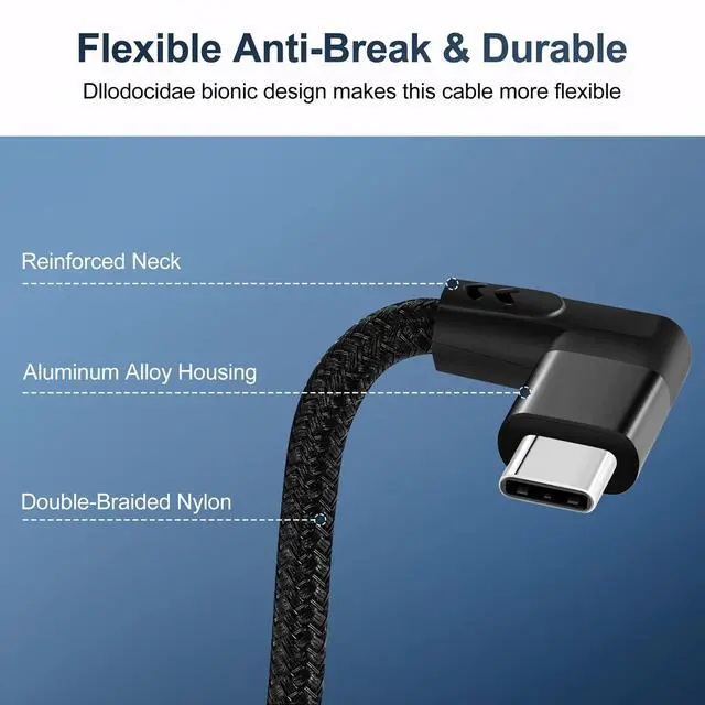 Alt view image 2 of 7 - 100W USB C Extension Cable 0.3FT, 10Gbps 90 Degree Right Angle USB C 3.2 Male to Female 4K Video Extender Fast Charging Cord Compatible with MacBook,iPad Pro,Nintendo Switch,Steam Deck