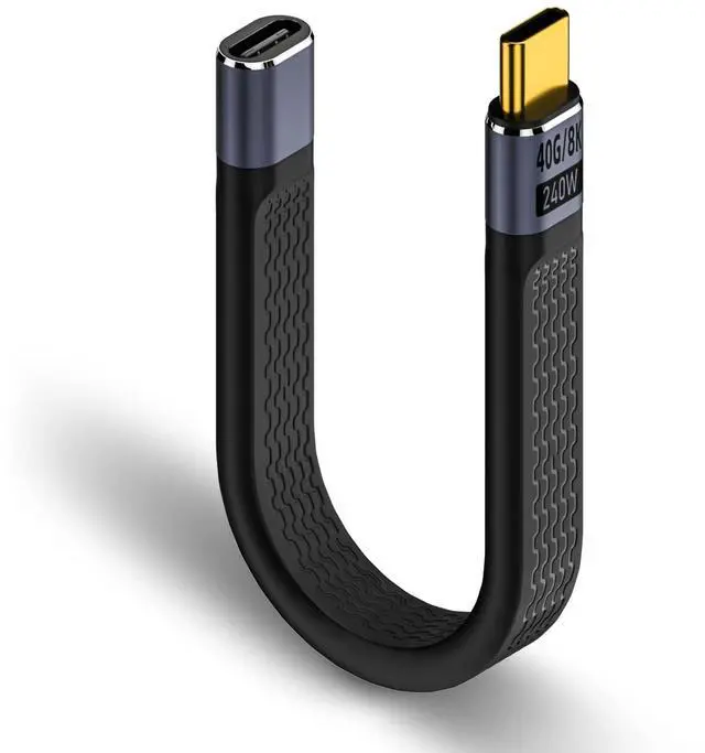 Main image of Short USB C Extension Cable 40Gbps, USB Type C Male to Female Extension Cable PD 100W, USB C Extender Cable Short Support 8K Video and Data Sync for Thunderbolt, Tablet, Phone, 5Inch
