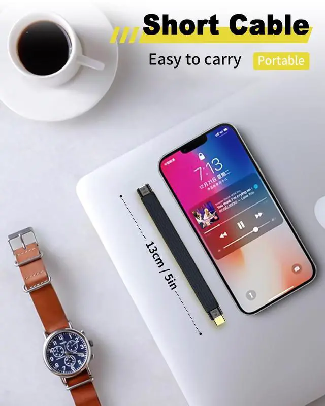 Alt view image 6 of 7 - Short USB C Extension Cable 40Gbps, USB Type C Male to Female Extension Cable PD 100W, USB C Extender Cable Short Support 8K Video and Data Sync for Thunderbolt, Tablet, Phone, 5Inch