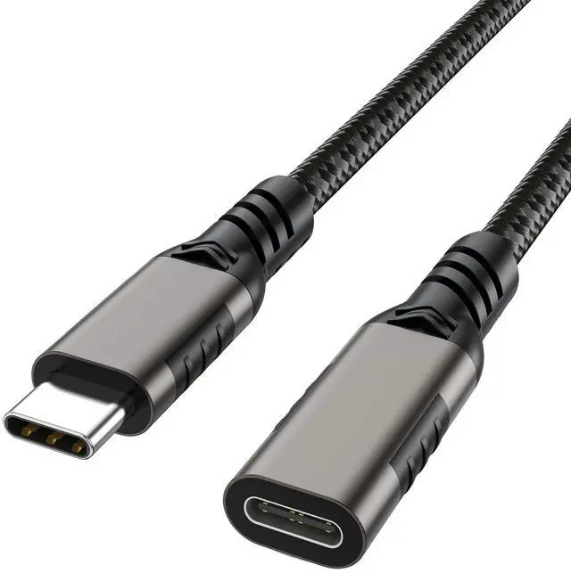Main image of USB C Extension Cable 6.6ft USBC Male to Female Cord Support 4K Video Output, Fast Charge 100W, Data Transfer 10Gbps, USB 3.2 Gen 2 Extender for PC, Monitor, Carplay,Phone,Arzopa, KKY, SSD,Switch,Dock