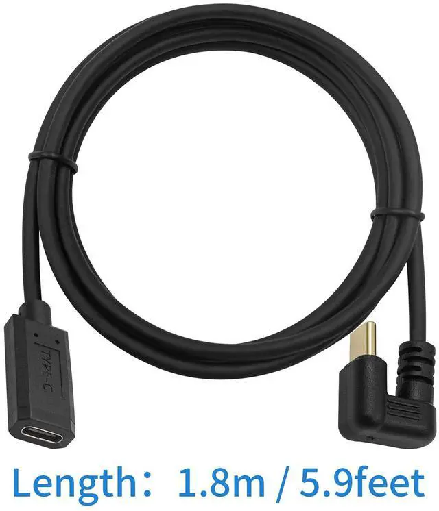 Alt view image 7 of 7 - USB Type C Extension Cable 6ft, U Shape USB C 10Gbps 60W USB 3.1 Type C Male to Female Cable, 180 Degree Type C Extender for Smartphone, MacBook