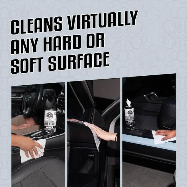 Alt view image 4 of 7 - Nonsense All Purpose Cleaner Wipes - 30 Count Canister For Car Interior And Exterior - Safe On Vinyl, Rubber, Plastic, Leather, Carpet, Upholstery, And More - Residue-Free Cleaning Power