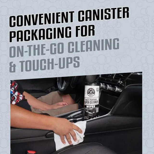 Alt view image 7 of 7 - Nonsense All Purpose Cleaner Wipes - 30 Count Canister For Car Interior And Exterior - Safe On Vinyl, Rubber, Plastic, Leather, Carpet, Upholstery, And More - Residue-Free Cleaning Power