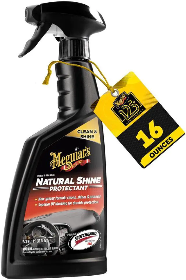 Main image of G4116 Natural Shine Protectant, Plastic Restorer that Improves Color and Shine for Vinyl, Rubber, and Plastic Surfaces, Provides UV Protection, Easy to Use Spray, 16 oz