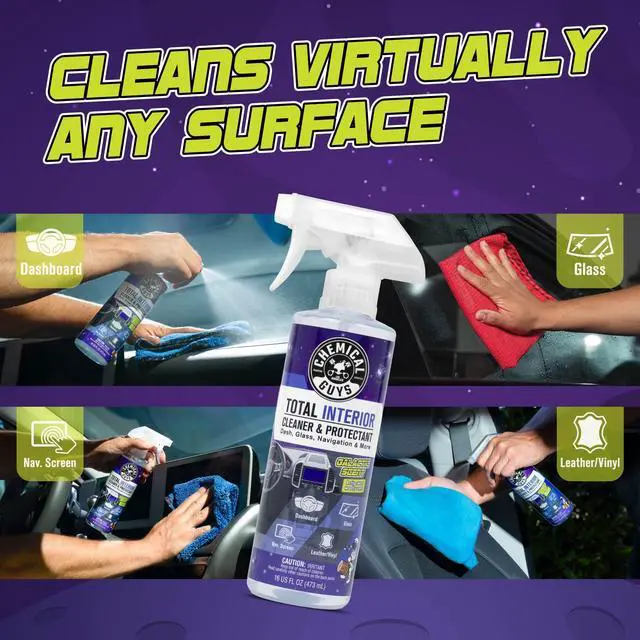 Alt view image 3 of 5 - Total Interior Cleaner & Protectant - (16 oz) All-in-One Car Interior Cleaner for Dash, Seats, Carpet, Glass, Vinyl, Leather, and Plastic - Galactic Scent