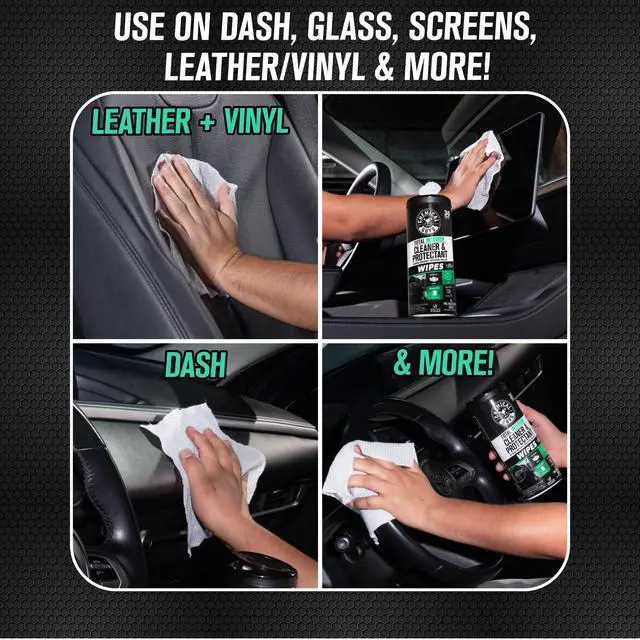 Alt view image 4 of 5 - Total Interior Cleaner and Protectant Wipes Canister, New Car Smell - All Surface Interior Cleaning Wipes for Dash Seats Door Panels Leather Vinyl & Fabric - Fresh New Car Scent, 2 Pack