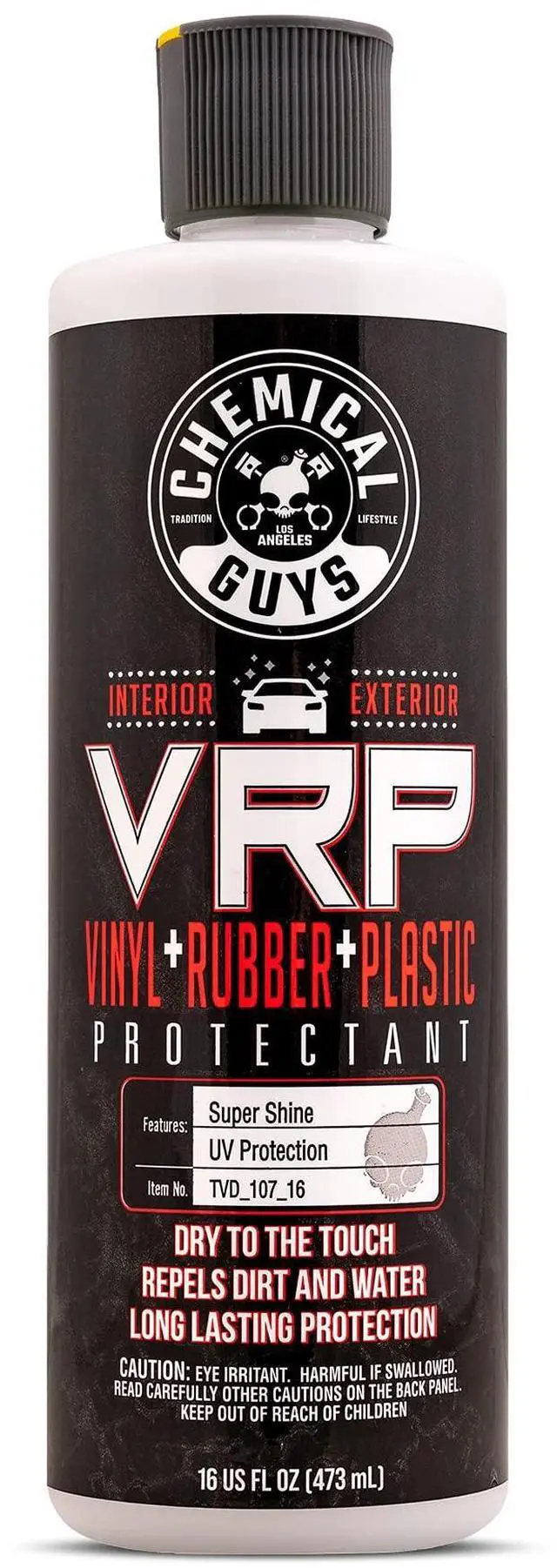 Main image of VRP Vinyl, Rubber, and Plastic Dressing - Tire Dressing, Non-Greasy, Dry-to-the-Touch Shine for Tires, Trim, and More, Safe for Cars, Trucks, SUVs, RVs & More - 16 oz