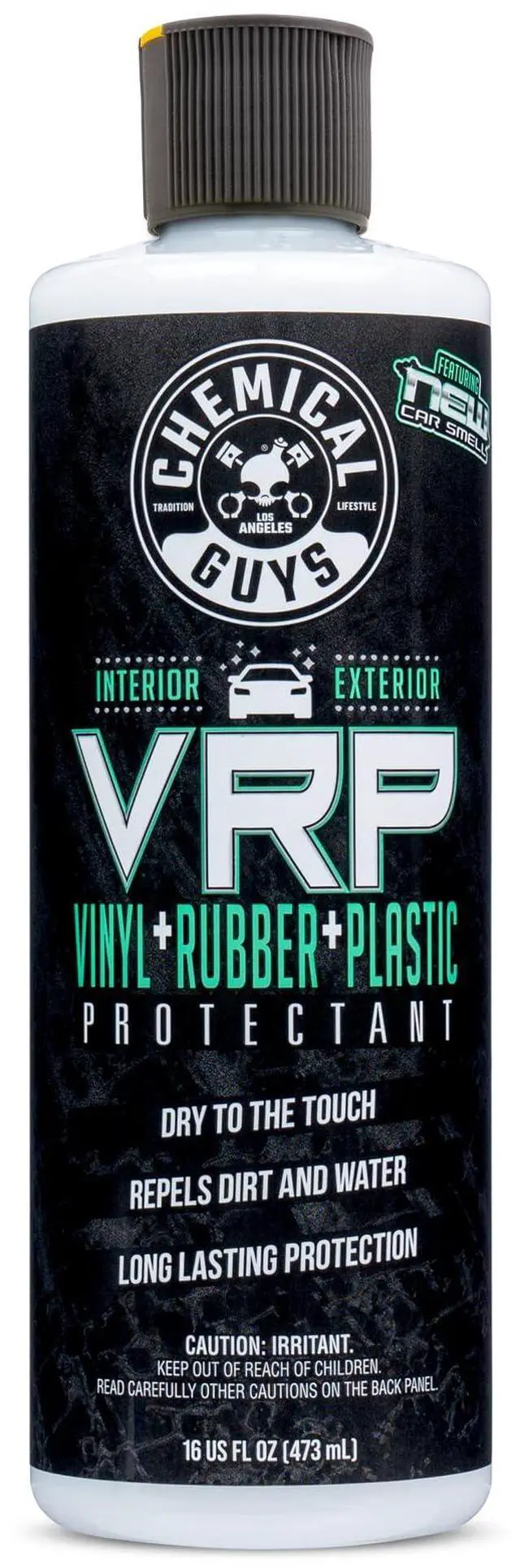 Main image of VRP Vinyl, Rubber and Plastic Protectant, Super Shine Dressing for Tires, Trim and More, Safe for Cars, Trucks, SUVs, & More (16 Fl oz) - New Car Scent