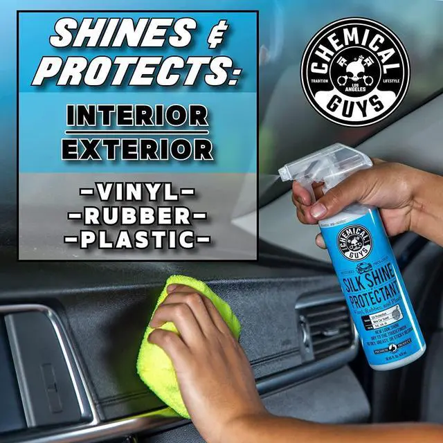 Alt view image 3 of 6 - Silk Shine Tire and Trim Dressing and Protectant Non-Greasy Vinyl, Plastic & Rubber Spray, Plastic Restorer for Cars Restores Shine for Cars, Trucks, Motorcycles, RVs, 16 fl oz