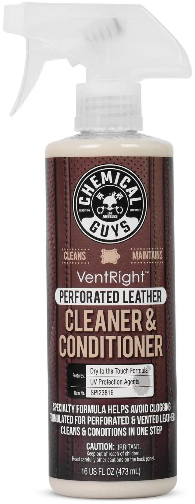 Main image of VentRight Perforated Leather Cleaner and Conditioner Deep Cleaning Leather Cleaner for Ventilated Seats with Added Protection Removes Dirt, Oils, Residue and Grime 16 oz