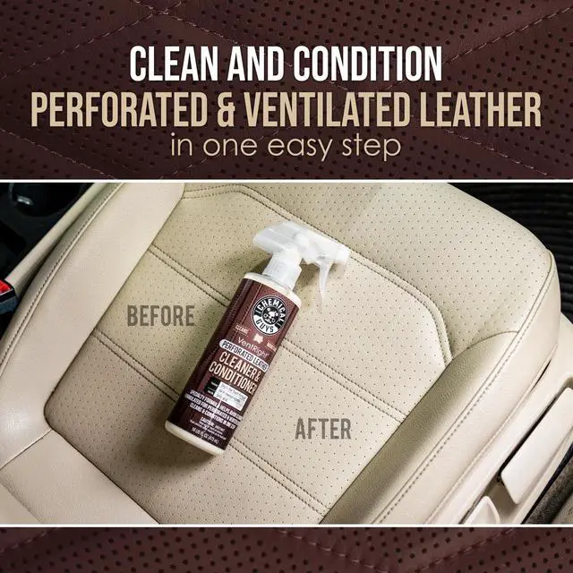 Alt view image 2 of 7 - VentRight Perforated Leather Cleaner and Conditioner Deep Cleaning Leather Cleaner for Ventilated Seats with Added Protection Removes Dirt, Oils, Residue and Grime 16 oz