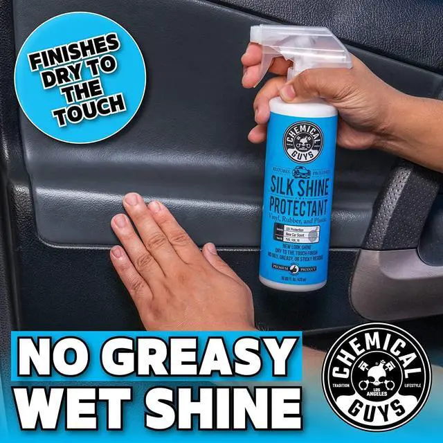 Alt view image 6 of 6 - Silk Shine Tire and Trim Dressing and Protectant Non-Greasy Vinyl, Plastic & Rubber Spray, Plastic Restorer for Cars Restores Shine for Cars, Trucks, Motorcycles, RVs, 16 fl oz