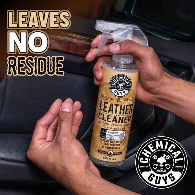 Alt view image 5 of 7 - Colorless and Odorless Leather Cleaner - Safe for Natural, Synthetic, Faux, and Pleather, Car Interior Cleaner, Safe for Furniture, Boots, Apparel, & More - 16 oz
