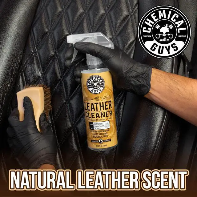 Alt view image 7 of 7 - Colorless and Odorless Leather Cleaner - Safe for Natural, Synthetic, Faux, and Pleather, Car Interior Cleaner, Safe for Furniture, Boots, Apparel, & More - 16 oz