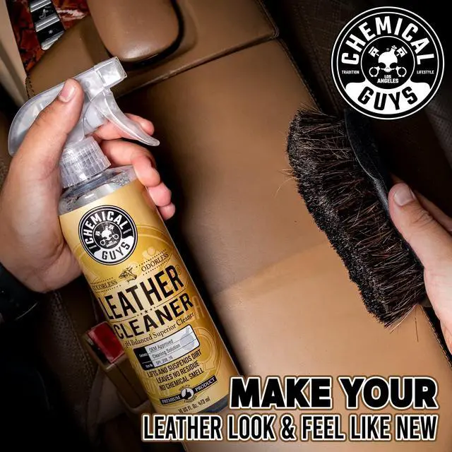 Alt view image 3 of 7 - Colorless and Odorless Leather Cleaner - Safe for Natural, Synthetic, Faux, and Pleather, Car Interior Cleaner, Safe for Furniture, Boots, Apparel, & More - 16 oz