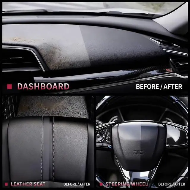 Alt view image 4 of 6 - Car Interior Cleaner & Protectant- Multi-Surface Detailing Spray Cleans Dashboard, Plastic, Leather Seats & Glass-Removes Dust & Stains, Streak Free Finish Formula for Cars, Trucks, SUVs,RVs & More