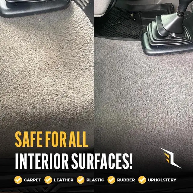 Alt view image 3 of 7 - Interior Cleaner 16oz - All Purpose Interior Detailer & Carpet Cleaner for Cars - Safe on Leather, Plastic, Vinyl, Upholstery & Dashboard - UV Protectant - Tough on Stains & Dirt