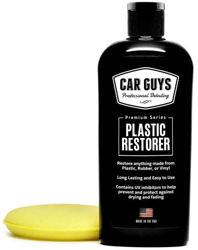 Main image of Plastic Restorer | Bring Plastic, Rubber, and Vinyl Back to Life! | User Friendly Trim Restorer | Safe Auto Detailing Supplies | 8 Oz Kit with Foam Applicator