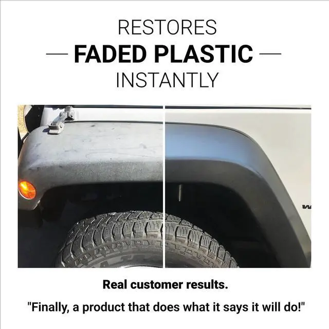 Alt view image 2 of 7 - Plastic Restorer | Bring Plastic, Rubber, and Vinyl Back to Life! | User Friendly Trim Restorer | Safe Auto Detailing Supplies | 8 Oz Kit with Foam Applicator