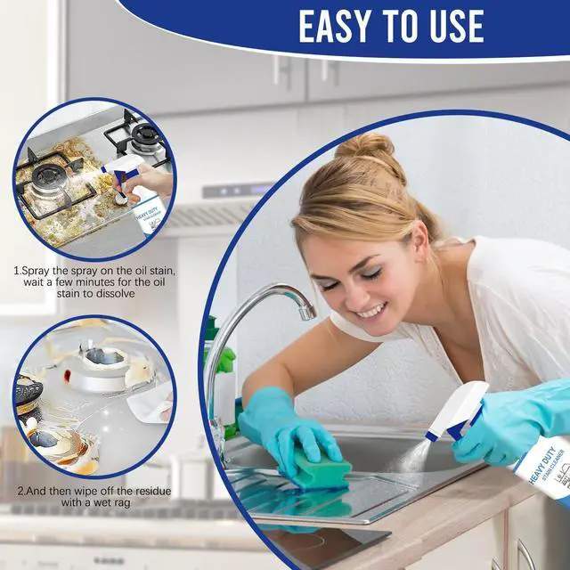 Alt view image 5 of 7 - 2Pcs New All Purpose Foam Cleaner, Kitchen Cleaning Spray, Kitchen Grease Cleaner for Pots, Countertops, Ovens