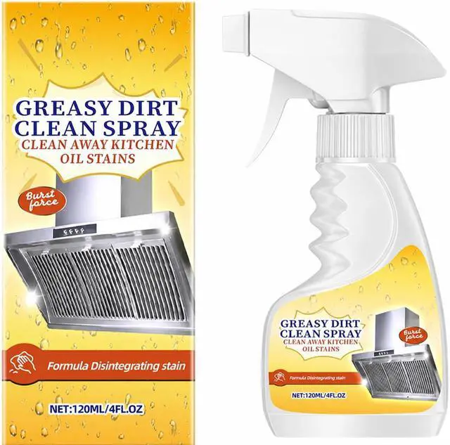 Main image of Kitchen Degreaser Spray, Heavy Duty Grease Cleaner for Stove, Oven, Range Hood & Countertops, Multi Surface All Purpose Cleaner for Cabinets, Backsplash & Appliances, Fresh Citrus Scent, 4oz