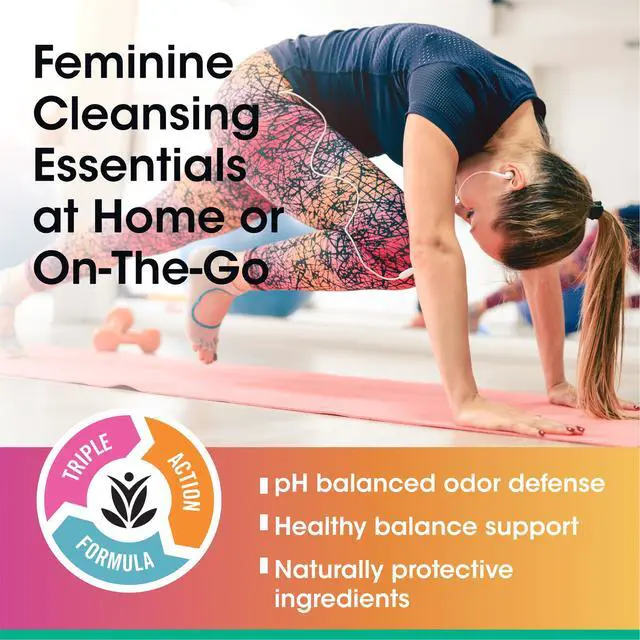 Alt view image 2 of 7 - Flushable Feminine Cleansing Wipes, 32 Ct | pH Balanced, Prebiotics, Tea Tree Oil, Aloe, Witch Hazel, Odor-Blocking Formula, Paraben, Alcohol, and Fragrance-Free
