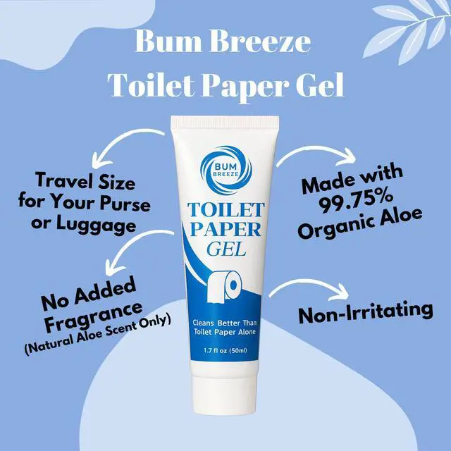 Alt view image 2 of 6 - Toilet Paper Gel, Travel Size 1.7oz, One Pack | Wet Wipe Alternative, Flush Safe, Foam, Spray, or Lotion Substitute, Cleaner Way to Wipe