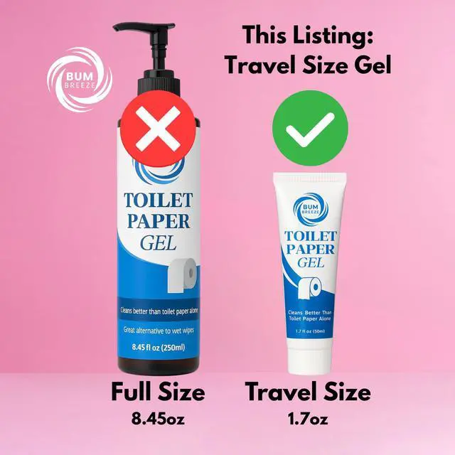 Alt view image 5 of 6 - Toilet Paper Gel, Travel Size 1.7oz, One Pack | Wet Wipe Alternative, Flush Safe, Foam, Spray, or Lotion Substitute, Cleaner Way to Wipe