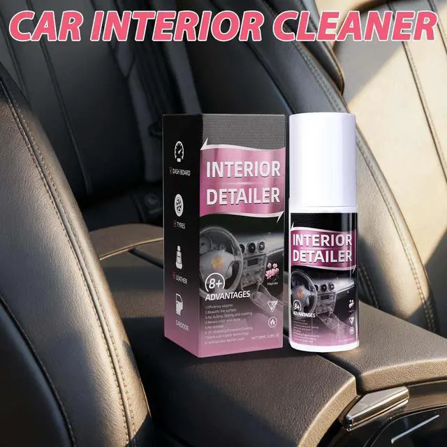 Alt view image 4 of 7 - 2PCS Car Interior Cleaner, Deep Cleaner Polishing, Interior Detailer Spray, for Cleaning Rubber, Plastic, Leather Surfaces Inside the Car