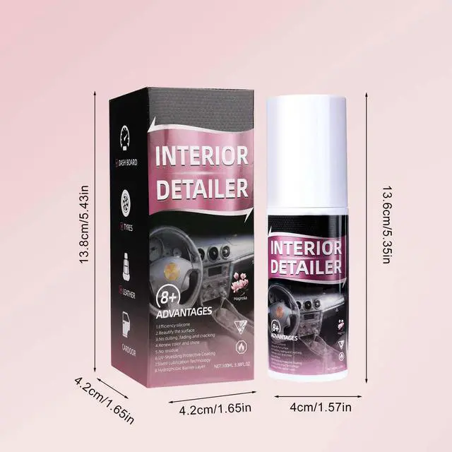 Alt view image 7 of 7 - 2PCS Car Interior Cleaner, Deep Cleaner Polishing, Interior Detailer Spray, for Cleaning Rubber, Plastic, Leather Surfaces Inside the Car