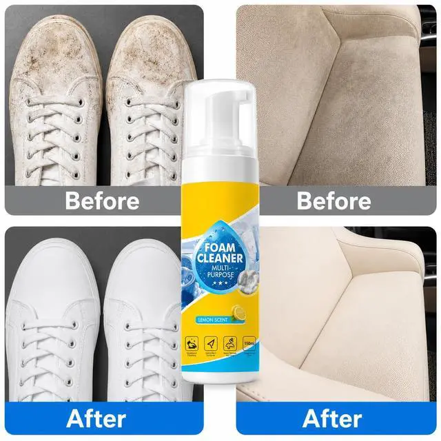 Alt view image 6 of 7 - 4-in-1 Multi-Enzyme Foam Cleaner, All-Purpose Foam Cleaning Spray for Car Interior Kitchen Bathroom Sofa, Deep Cleaning Foam Spray with Lemon Fresh Scent, 150ml