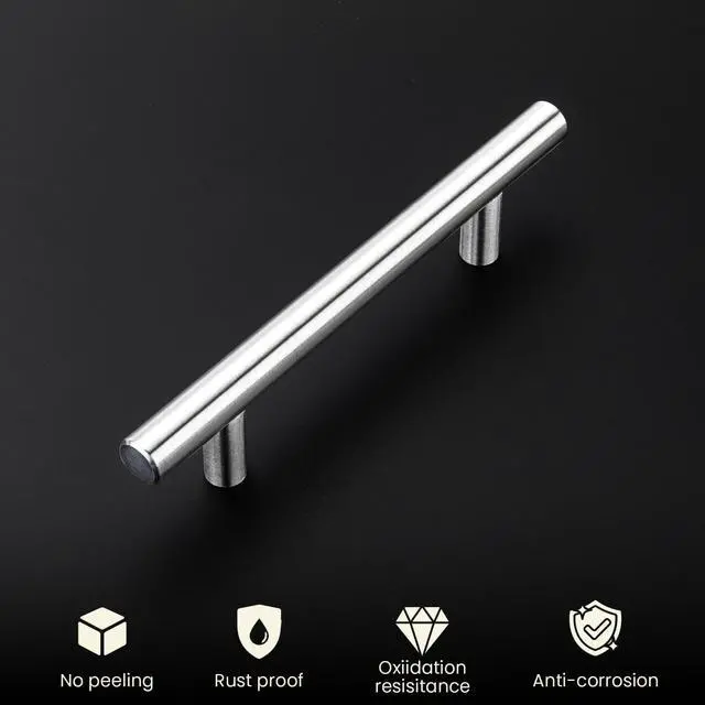 Alt view image 2 of 7 - 15 Pack Brushed Nickel Cabinet Pulls 3 Inch Handles Stainless Steel Cabinet Hardware for Kitchen and Bathroom Cabinets, 5 Inch Overall Drawer Pull