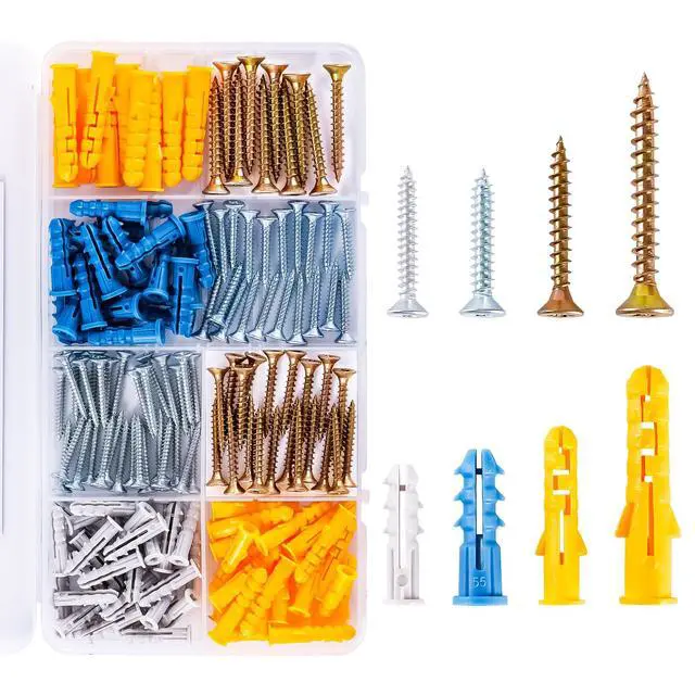 Alt view image 4 of 7 - Wall Anchors Kit for Hanging Wall Art Decor, 160Pcs Drywall Anchors Assortment Kit for Frame Shelf Decorations, Plant Hooks, 80 Screws and 80 Plugs, Picture Hangers for Dry Wall Concrete Brick