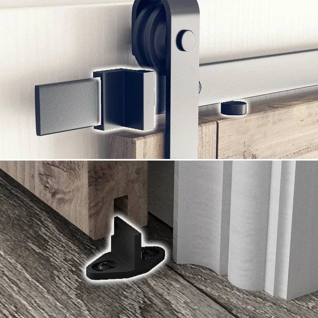 Alt view image 6 of 7 - 6.8 FT Barn Door Hardware Kit -Fits 40" Wide Door Panel Sliding Barn Door Track, Smooth and Quiet, Easy to Install, Includes Step-by-Step Installation Instructions (J Shape Hanger)
