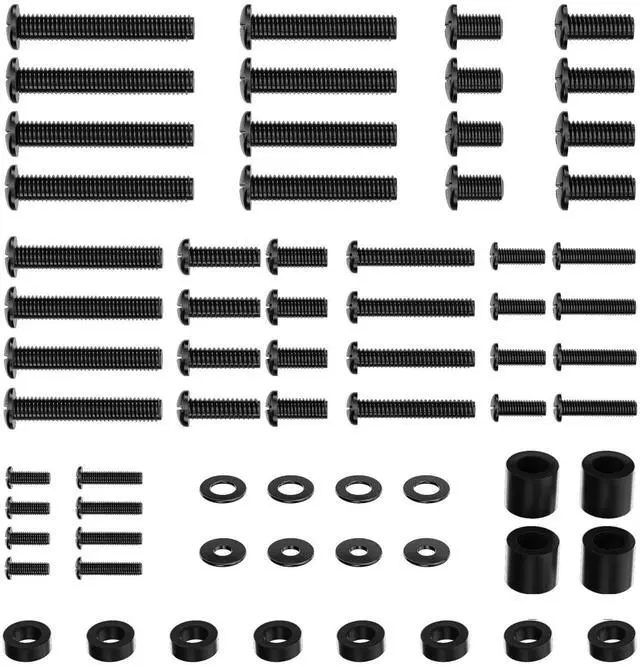 Main image of Universal TV Mount Hardware Kit, M4,M5,M6,M8 Screws with Box, Black | Replacement Screws, Washers, Spacers Fits TVs/ Monitors Up To 80" Universal Kit For VESA Mounting