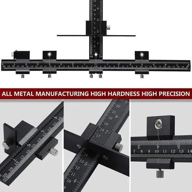 Alt view image 6 of 6 - Cabinet Hardware Jig Tool All Aluminum Alloy,Adjustable Drill Guide Template Tool for Installation of Door Drawer Front Knobs Handles and Pulls