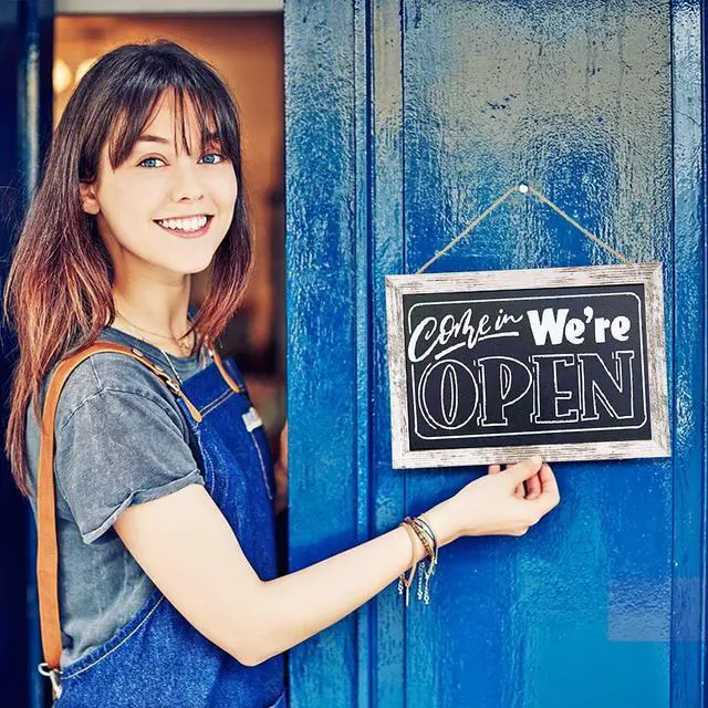 Alt view image 2 of 7 - Magnetic Surface Chalkboard, 8.7" * 12.6", Vintage White Wood FrameWall Black Board to Use at Home, Office, and Restaurant SignChalkboard-WH2232-US