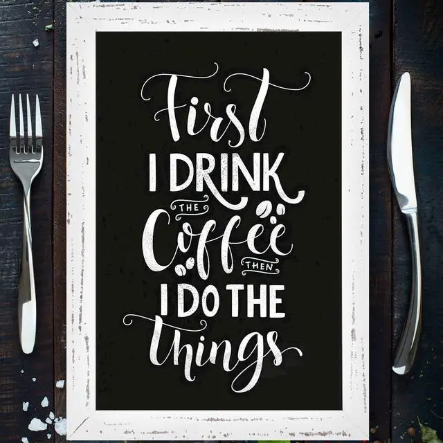 Alt view image 5 of 7 - Magnetic Surface Chalkboard, 8.7" * 12.6", Vintage White Wood FrameWall Black Board to Use at Home, Office, and Restaurant SignChalkboard-WH2232-US