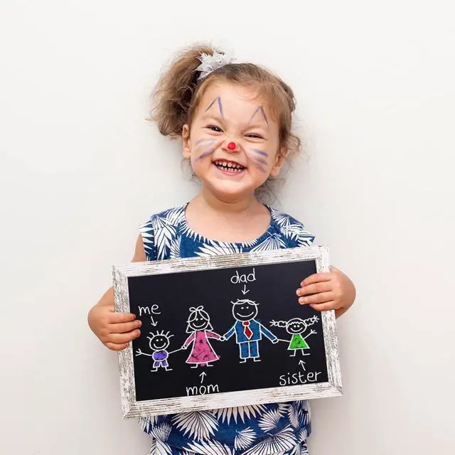 Alt view image 6 of 7 - Magnetic Surface Chalkboard, 8.7" * 12.6", Vintage White Wood FrameWall Black Board to Use at Home, Office, and Restaurant SignChalkboard-WH2232-US