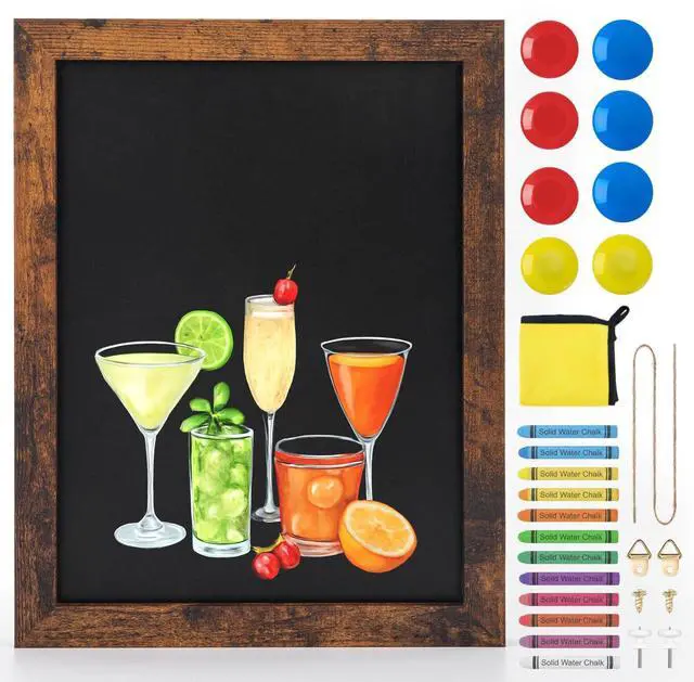 Main image of Magnetic Chalkboard, 9x12 Inches Blackboard for Wall, Black Dry Erase Board for School, Office, Home, Bar and Restaurant Menu