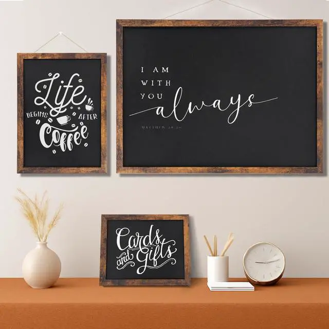 Alt view image 5 of 7 - Magnetic Chalkboard, 9x12 Inches Blackboard for Wall, Black Dry Erase Board for School, Office, Home, Bar and Restaurant Menu