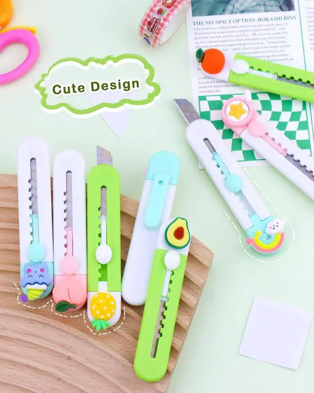 8Pcs Utility Knives, Retractable Sharp Cartons Cardboard Cutters Razor ...