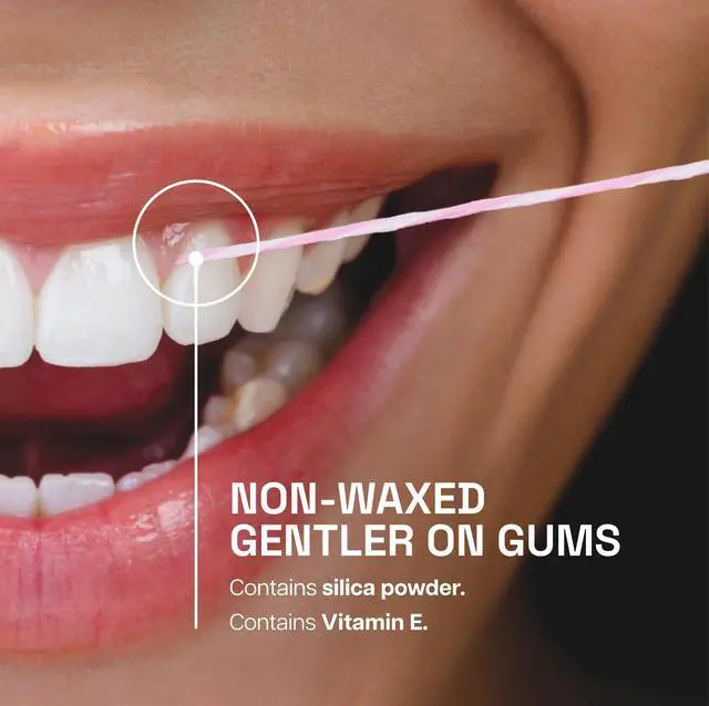 Alt view image 3 of 7 - ULTRACLEAN Gentle Gum Care Expanding Floss Woven, Non-Waxed, PFAS-Free with Vitamin E, for Sensitive Gums, Cinnamon Mint 55YD (3-Pack)