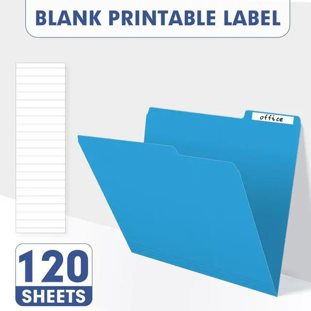 Alt view image 5 of 7 - File Folder, 120 Pack Colored File Folder, 1/3 Cut Tab, Letter Size, Assorted 6 Colors Filing Folder for Office School Business