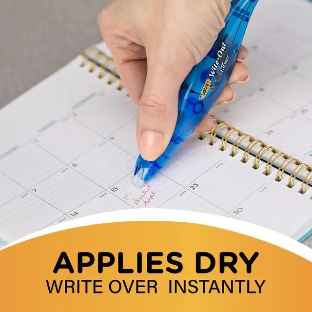 Alt view image 2 of 6 - Wite-Out Brand Exact Liner Correction Tape, 19.8 Feet, 2-Count Pack of white Correction Tape, Fast, Clean and Easy to Use Tear-Resistant Tape Office or School Supplies